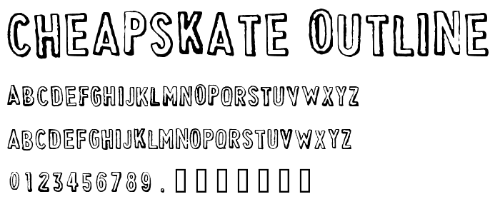 Cheapskate Outline font